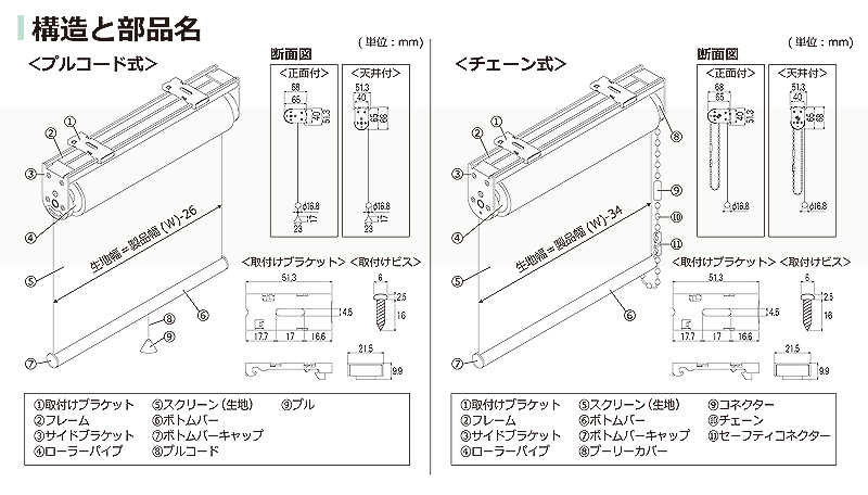 遮光ロールスクリーンオーダー （幅181～200ｃｍ×高さ201～250cm